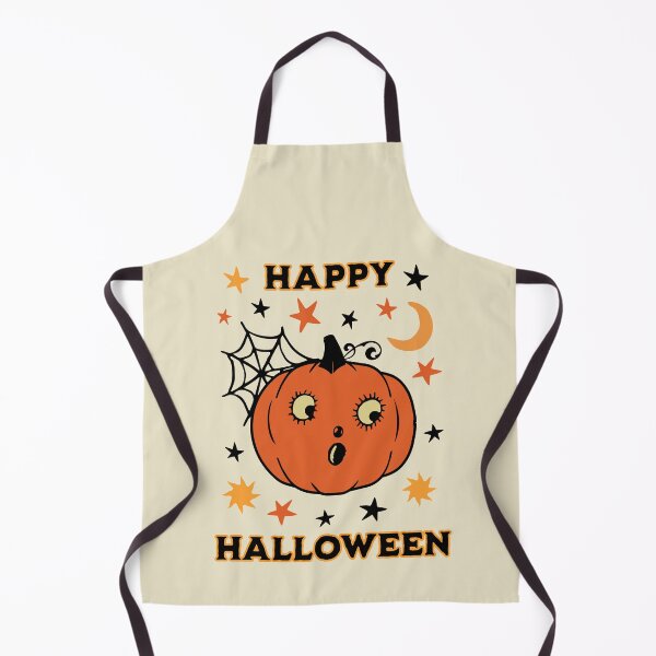 Item preview, Vintage Happy Halloween Folk Art Retro Jack O Lantern Pumpkin designed and sold by PUFFYP.
