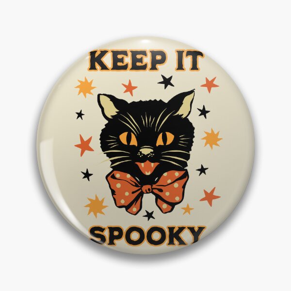 Item preview, Vintage Halloween Black Cat Keep it Spooky Retro Folk Art designed and sold by PUFFYP.