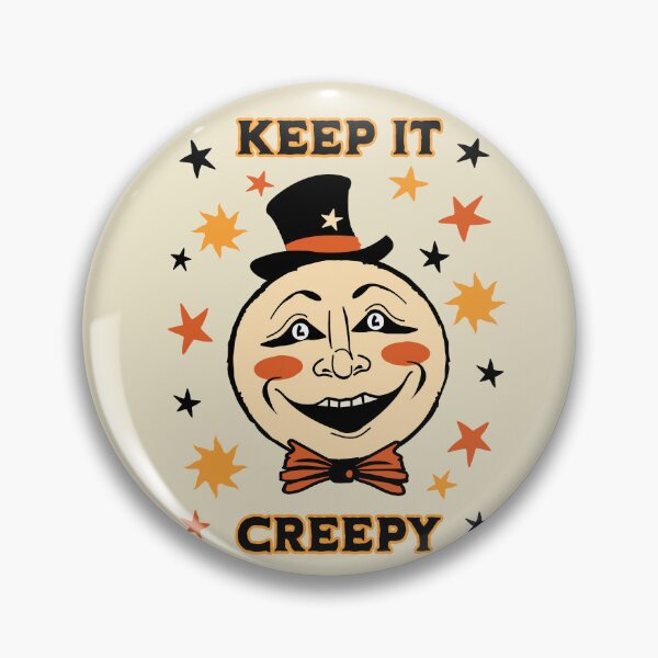 Item preview, Vintage Halloween Man in the Moon Keep it Creepy Retro Folk Art designed and sold by PUFFYP.