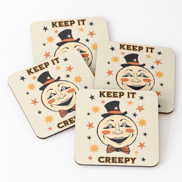 Item preview, Vintage Halloween Man in the Moon Keep it Creepy Retro Folk Art designed and sold by PUFFYP.