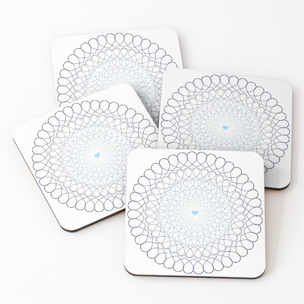 Item preview, Blue Radial Hearts designed and sold by bayharper.