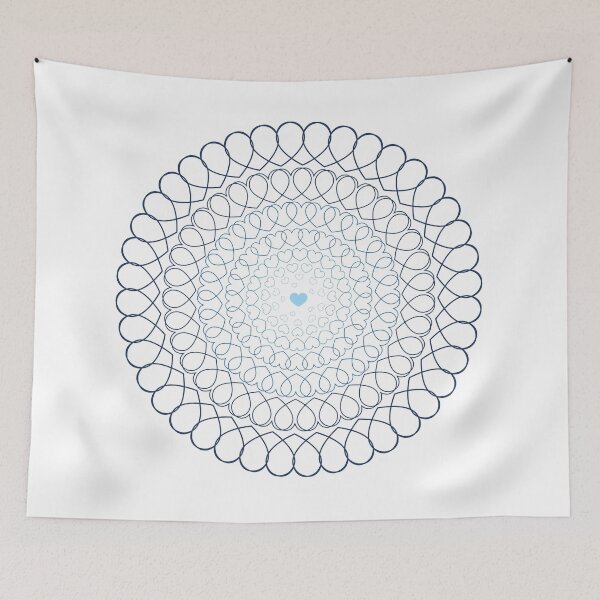 Item preview, Blue Radial Hearts designed and sold by bayharper.