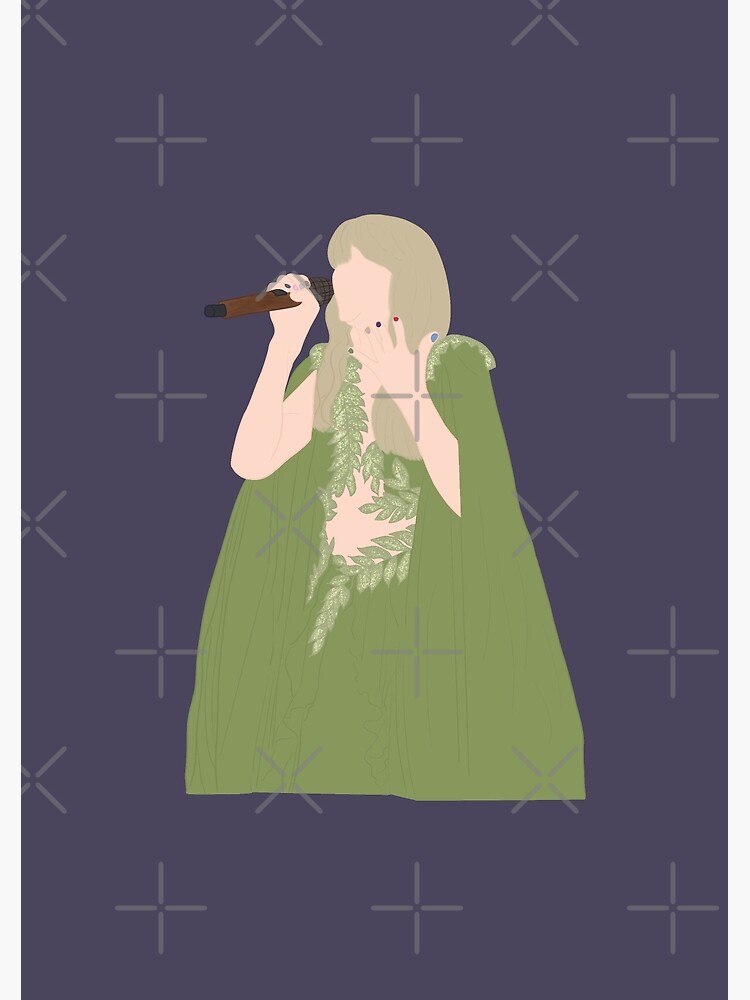 green emerald velvet dress Green Eras Folklorish Dress Sticker, A Sticker for Every Era main image 0