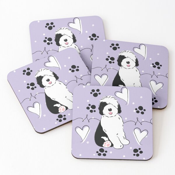 Item preview, LOVE Black White Sheepadoodle Puppy 6 designed and sold by Lulupainting.