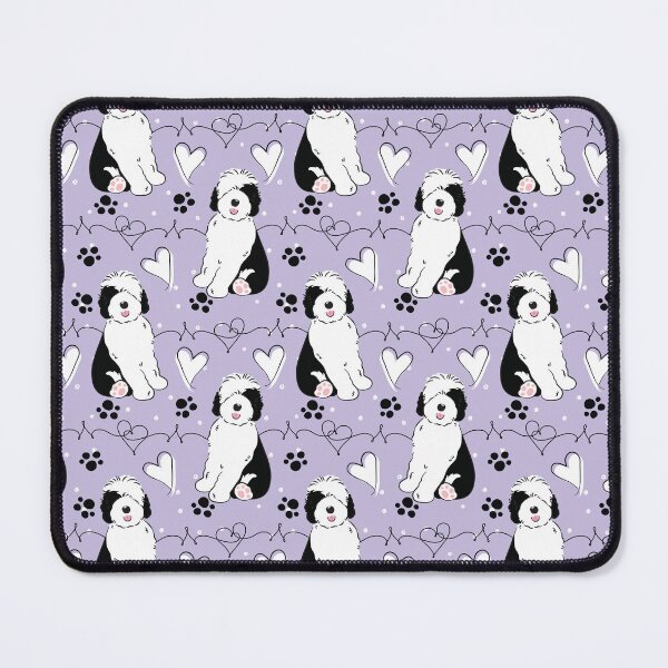 Item preview, LOVE Black White Sheepadoodle Puppy 6 designed and sold by Lulupainting.