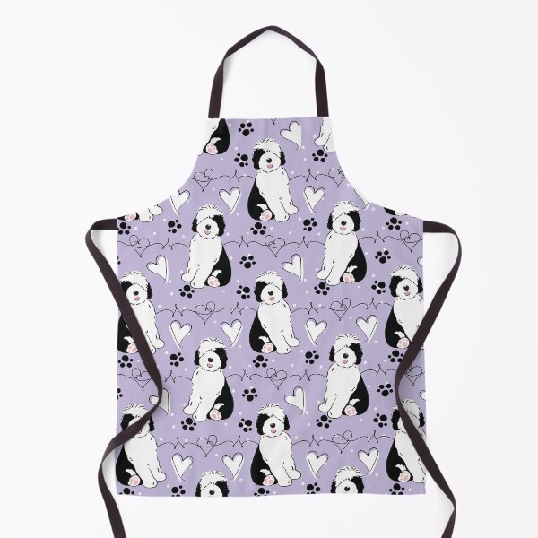 Item preview, LOVE Black White Sheepadoodle Puppy 6 designed and sold by Lulupainting.