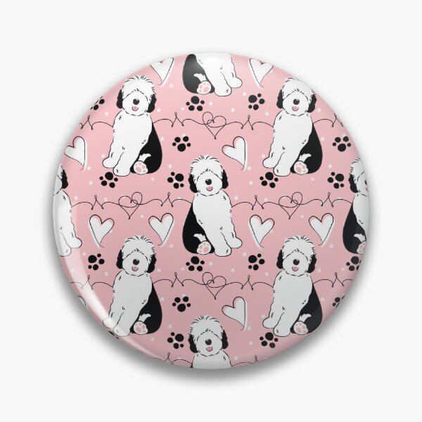 Artikelvorschau, LIEBE Schwarz-weißer Sheepadoodle-Welpe 7 entworfen und verkauft von Lulupainting.