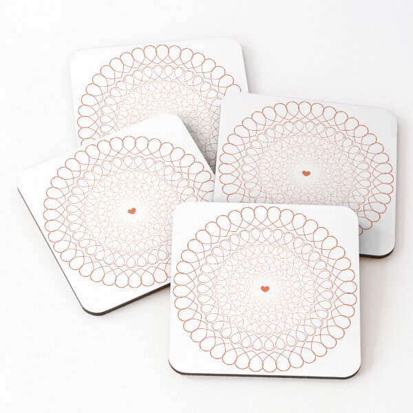Item preview, Orange Radial Hearts designed and sold by bayharper.