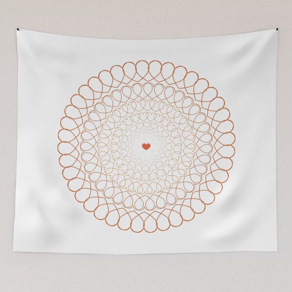 Item preview, Orange Radial Hearts designed and sold by bayharper.