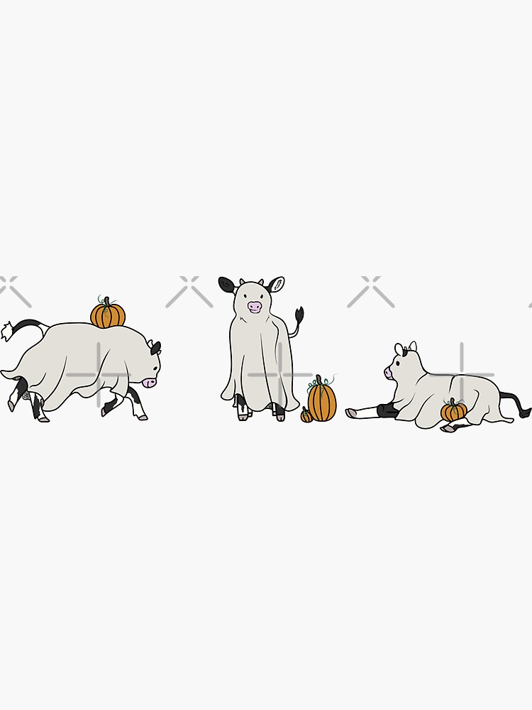 Spooky Calves | Halloween | Livestock | Ghosts | Cattle | Dairy | Cute |  Sticker