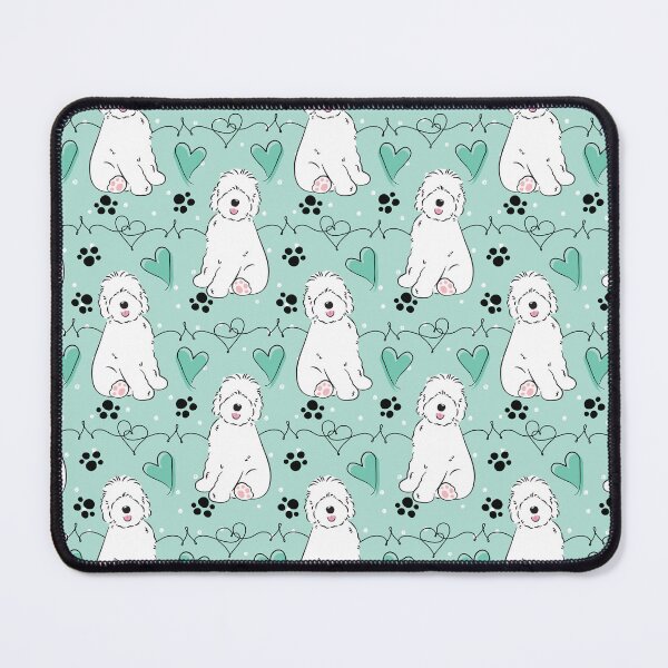 Item preview, LOVE White Sheepadoodle Puppy designed and sold by Lulupainting.
