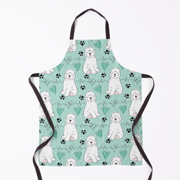 Artikelvorschau, LIEBE den weißen Sheepadoodle-Welpen entworfen und verkauft von Lulupainting.