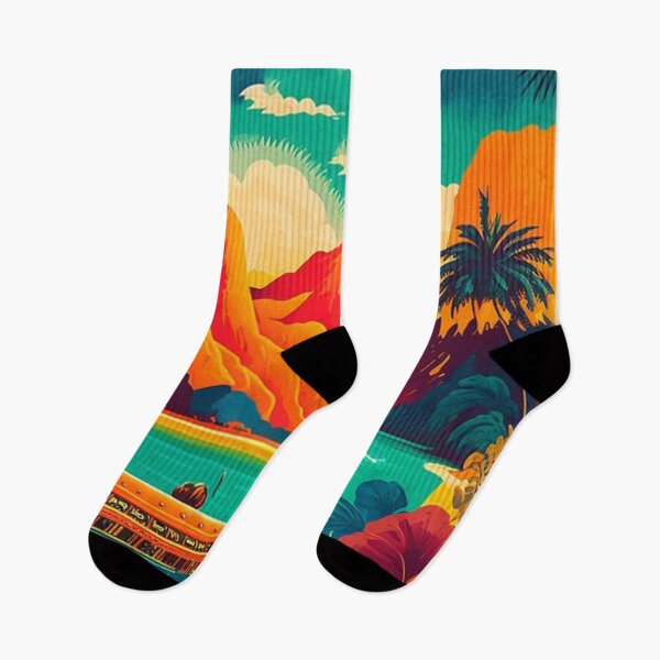 Item preview, Caribbean Beach Vintage Travel Art designed and sold by marionkulaa.