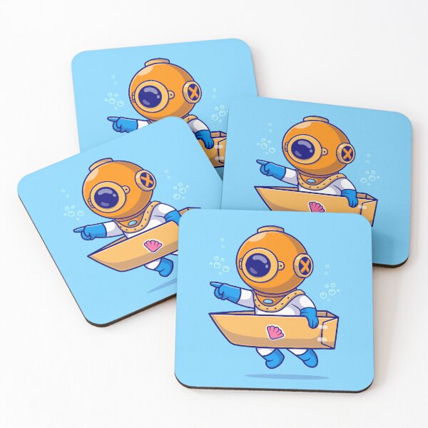 Item preview, Cardboard Ocean: Cute Diver's Playful Adventure designed and sold by hjian8219.