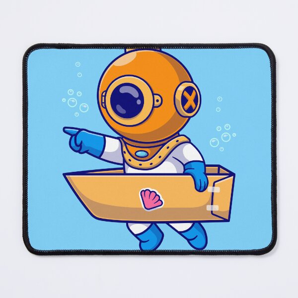 Item preview, Cardboard Ocean: Cute Diver's Playful Adventure designed and sold by hjian8219.