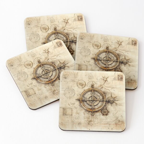 Item preview, Old Gears Drawings and Design on old Manuscript  designed and sold by BrandonArtWorld.