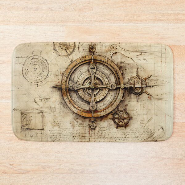 Item preview, Old Gears Drawings and Design on old Manuscript  designed and sold by BrandonArtWorld.