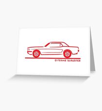 1964 65 66 Ford Mustang Hard Top Greeting Card