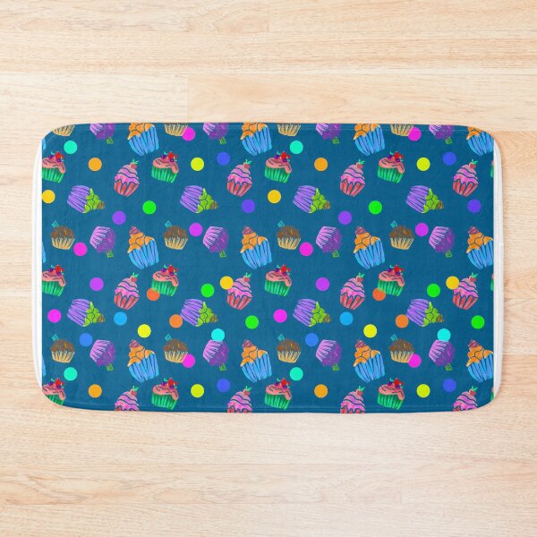 Item preview, Cupcake Party Blue Pink Green Orange designed and sold by ArtFabric.