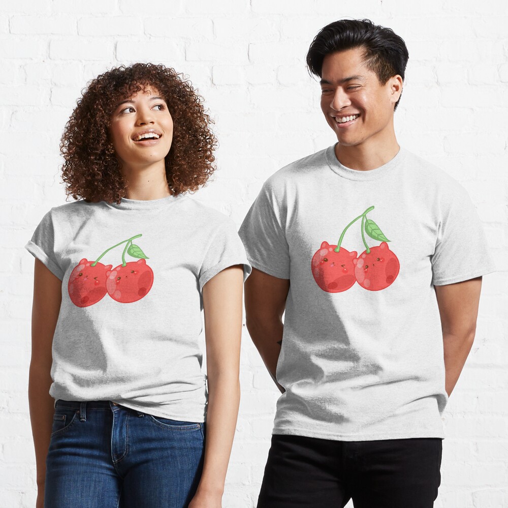 Cat Cherry Essential T-Shirt for Sale by luniloops | Redbubble