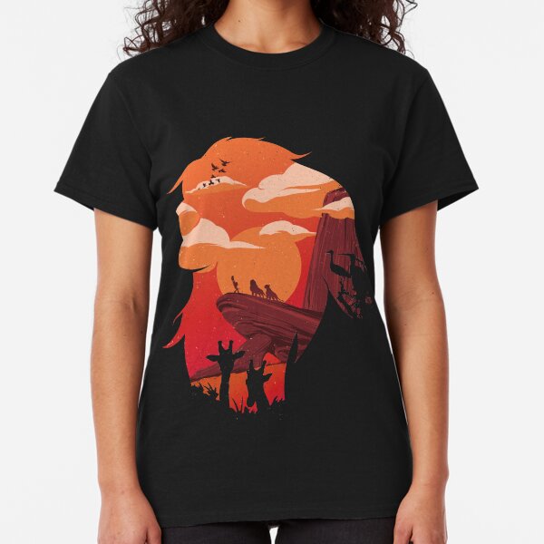 The Lion King Jungle Camo Children/'s Unisex Black T-Shirt