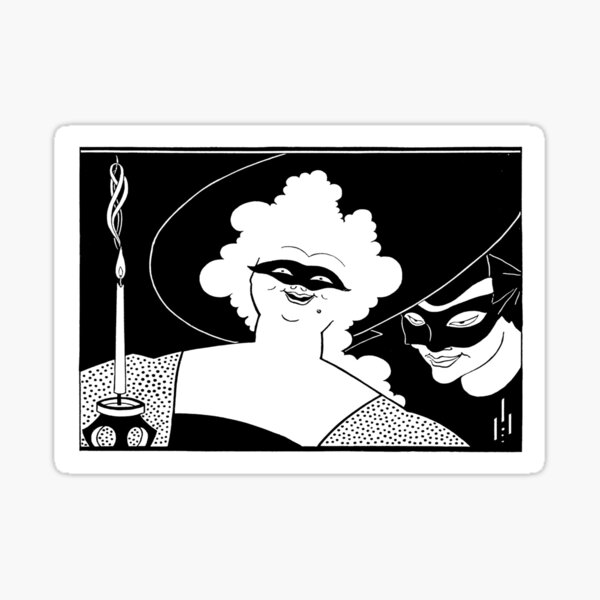 Item preview, Aubrey Beardsley, Masquerade designed and sold by NouveauEra.