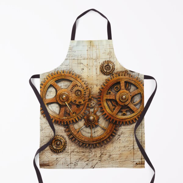 Item preview, Old Gears Drawings and Design on old Manuscript designed and sold by BrandonArtWorld.