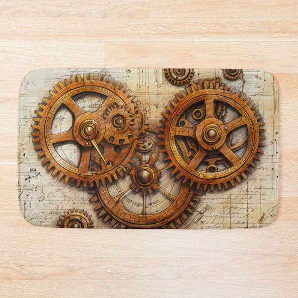 Item preview, Old Gears Drawings and Design on old Manuscript  designed and sold by BrandonArtWorld.