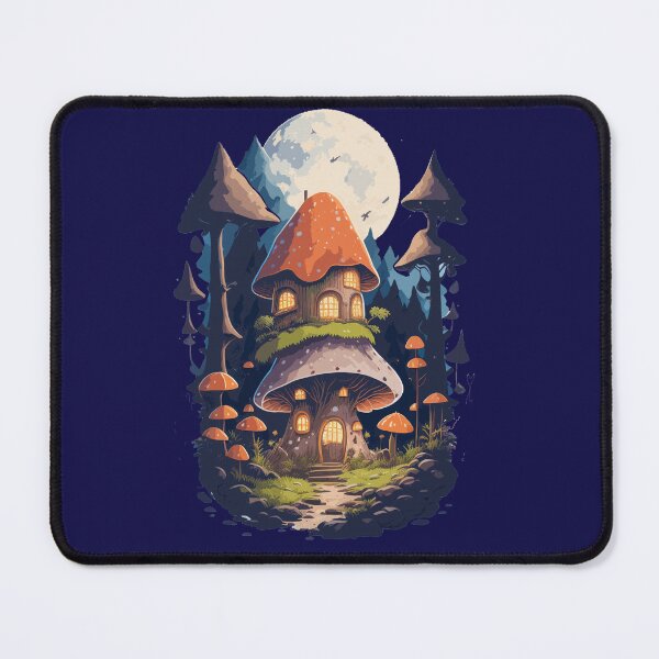 Item preview, Full Moon / Mushroom Village designed and sold by NarissArt.