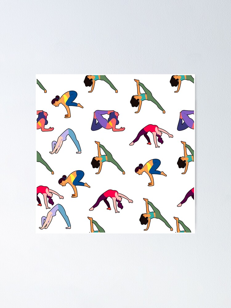 Yoga Phrases & Icons Sticker Sheet - 4x6, Set of 11 Inspirational Yoga-themed