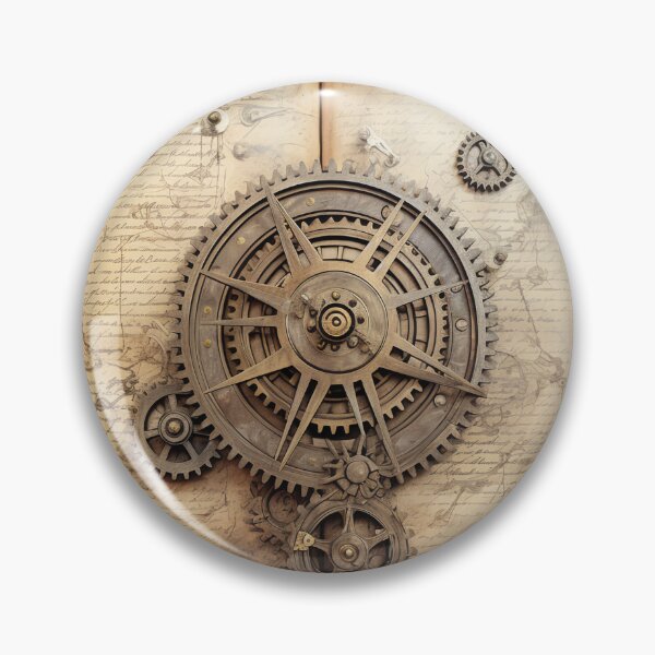 Item preview,  Old Gears Drawings and Design on old Manuscript  designed and sold by BrandonArtWorld.