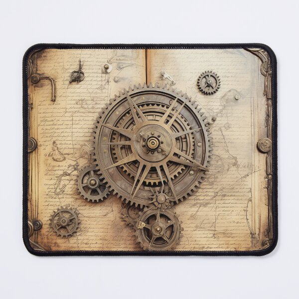 Item preview,  Old Gears Drawings and Design on old Manuscript  designed and sold by BrandonArtWorld.