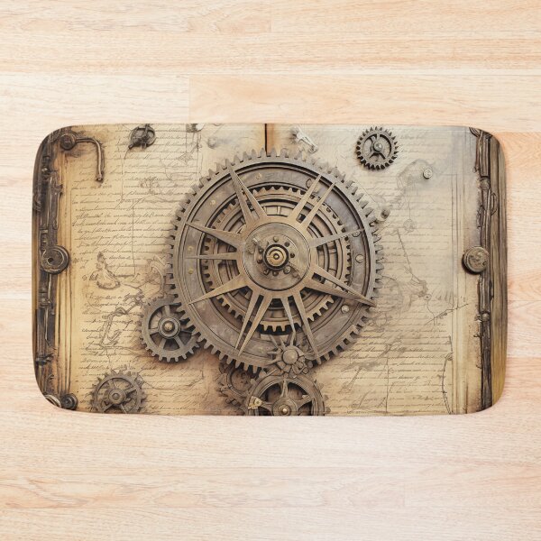 Item preview,  Old Gears Drawings and Design on old Manuscript  designed and sold by BrandonArtWorld.