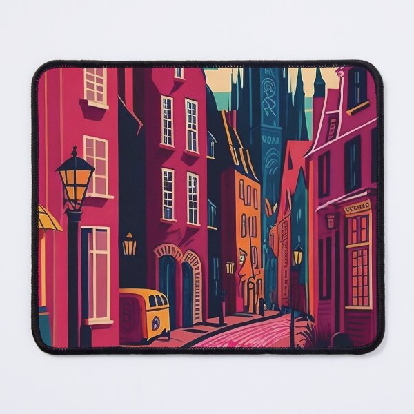 Item preview, Artistic Colorful Illustration of a street in Amsterdam designed and sold by Rhu Creations.
