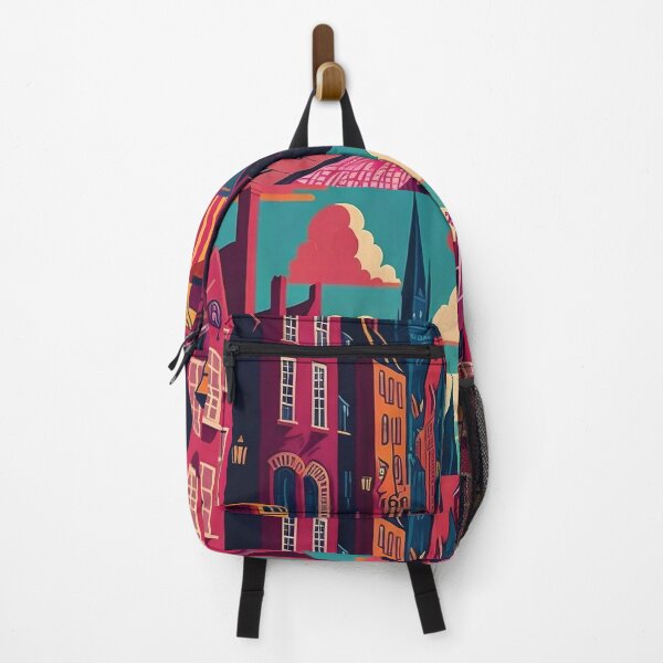 Item preview, Artistic Colorful Illustration of a street in Amsterdam designed and sold by Rhu Creations.