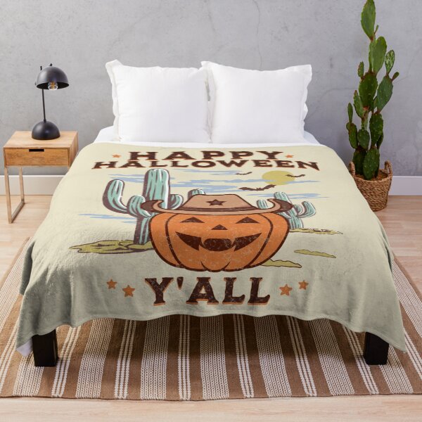 Item preview, Western Halloween Happy Halloween Y'all Jack O Lantern Retro Pumpkin designed and sold by PUFFYP.