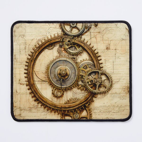 Item preview, Old Gears Drawings and Design on old Manuscript designed and sold by BrandonArtWorld.