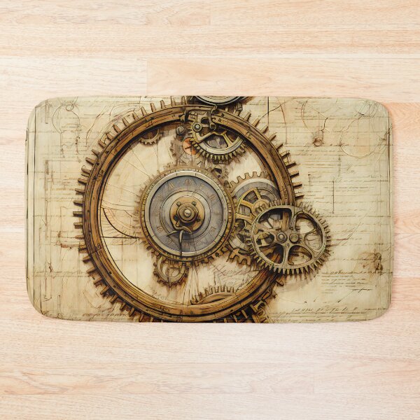 Item preview, Old Gears Drawings and Design on old Manuscript  designed and sold by BrandonArtWorld.