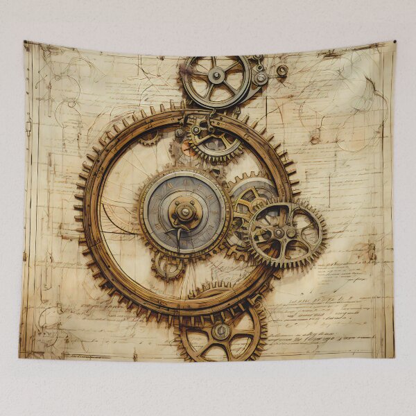 Item preview, Old Gears Drawings and Design on old Manuscript  designed and sold by BrandonArtWorld.