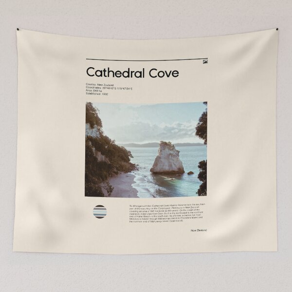 Item preview, Visit Cathedral Cove, New Zealand (Travel poster) designed and sold by RabbitK.