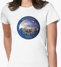 Ancient Flat Earth Cosmology Women's Fitted T-Shirt