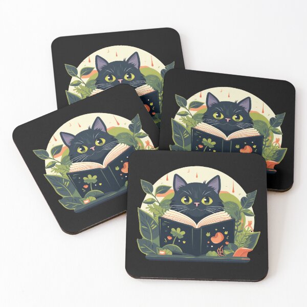 Item preview, Cute Cat Reading A Book designed and sold by Myra365Art.