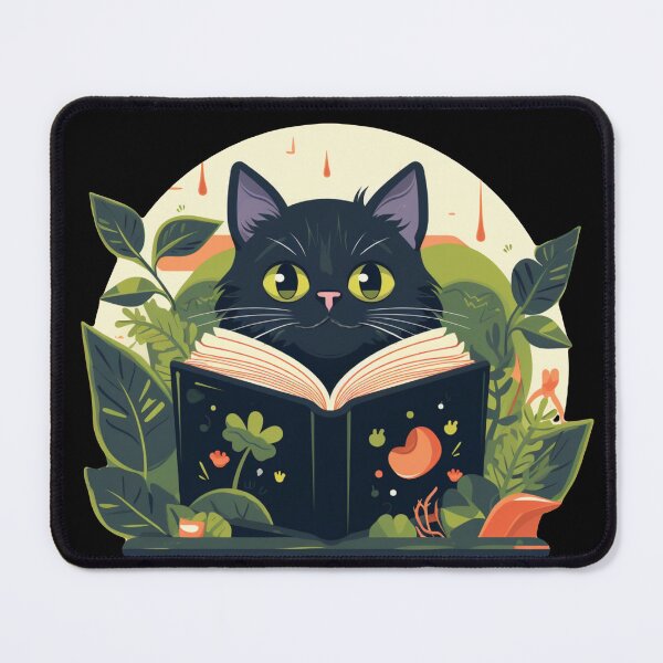 Item preview, Cute Cat Reading A Book designed and sold by Myra365Art.