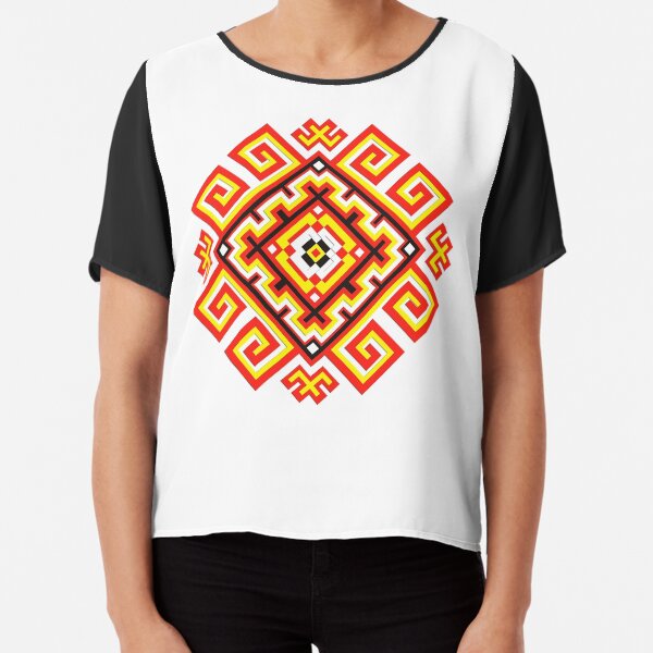 ethnic ornament Chiffon Top