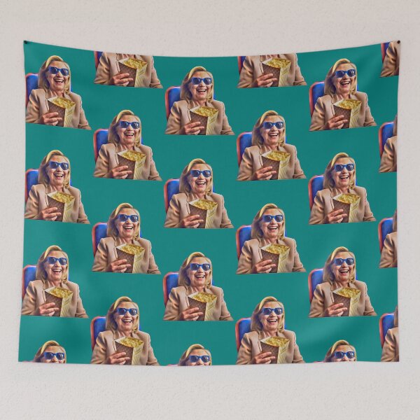 Item preview, Hillary grinning with popcorn designed and sold by jarvioza.