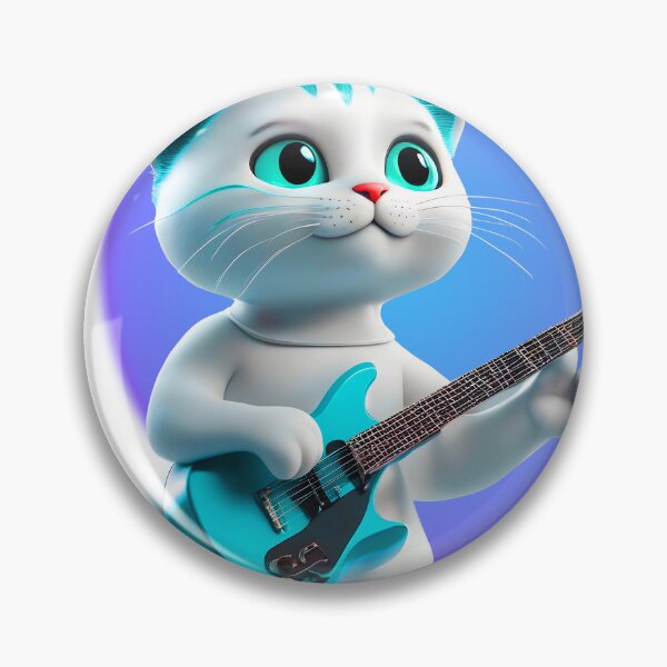 Item preview, Meowtastic cute cat playing guitar designed and sold by jojokrap-2023.