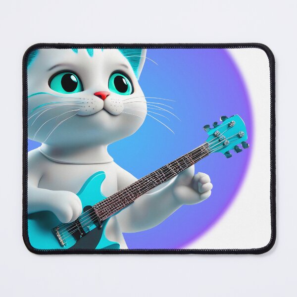 Item preview, Meowtastic cute cat playing guitar designed and sold by jojokrap-2023.