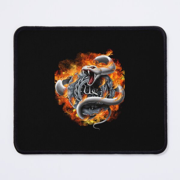 Item preview, White Snake on fire designed and sold by MatthieuBreton.