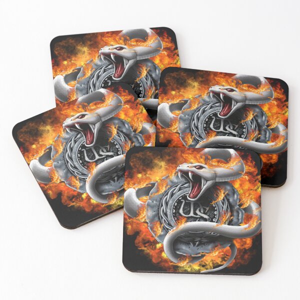 Item preview, White Snake on fire designed and sold by MatthieuBreton.