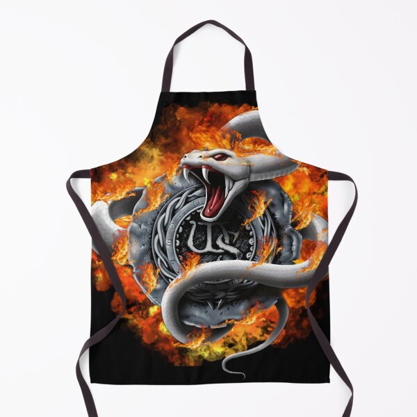 Item preview, White Snake on fire designed and sold by MatthieuBreton.